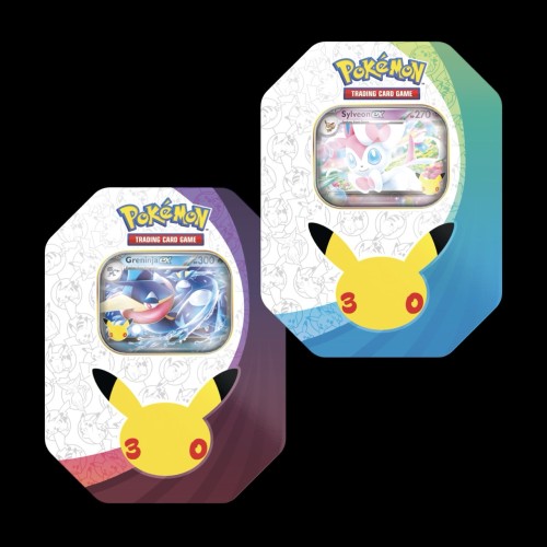 Pokemon TCG 30th Celebration - Tin Greninja EX + Tin Sylveon EX